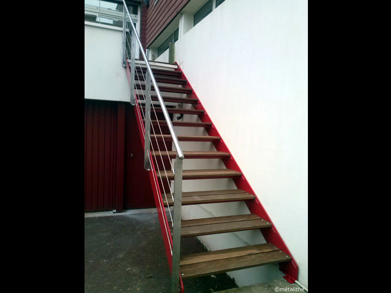 escalier cable inox